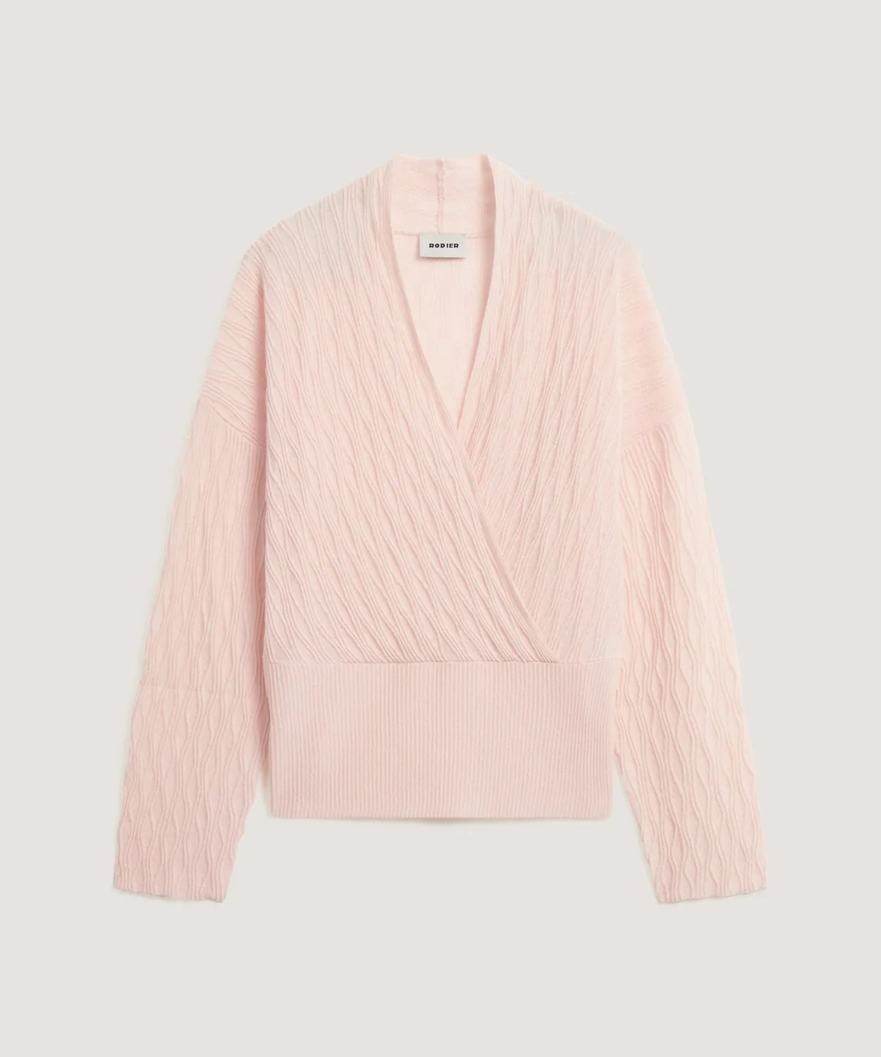 Rodier Top Avvolgente Lana Merino Avorio