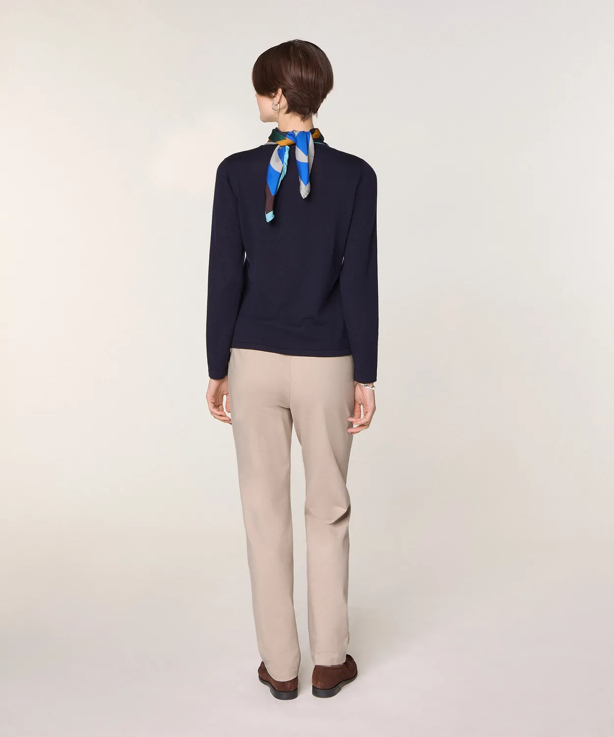 Rodier Maglione girocollo lana merino blu navy