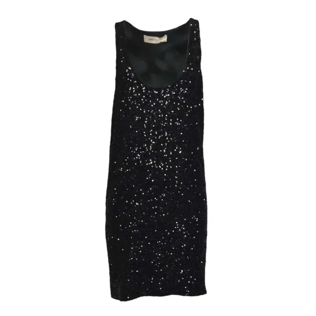 Nine Minutes 25FWNAB0008 Abito nero paillettes corto