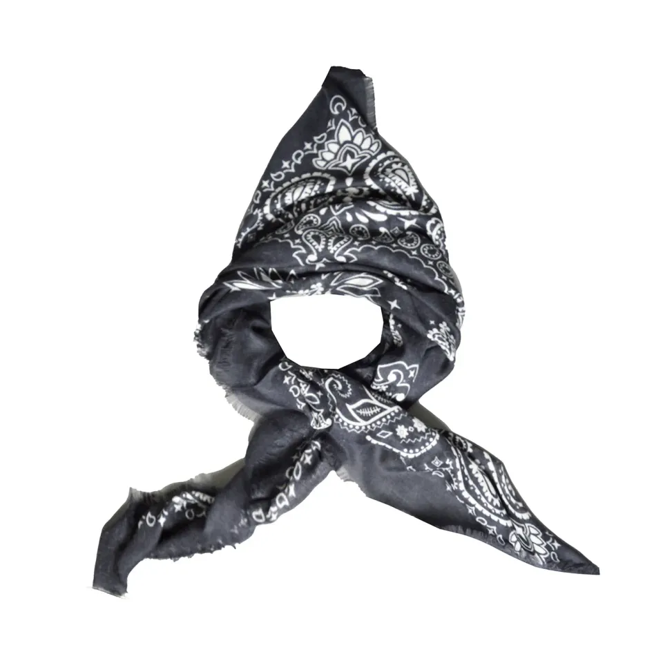 MC2 Saint Barth FOD0002 foulard bandana nero maxi