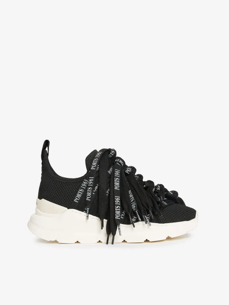 PORTS Lace42 sneakers nere suola chunky