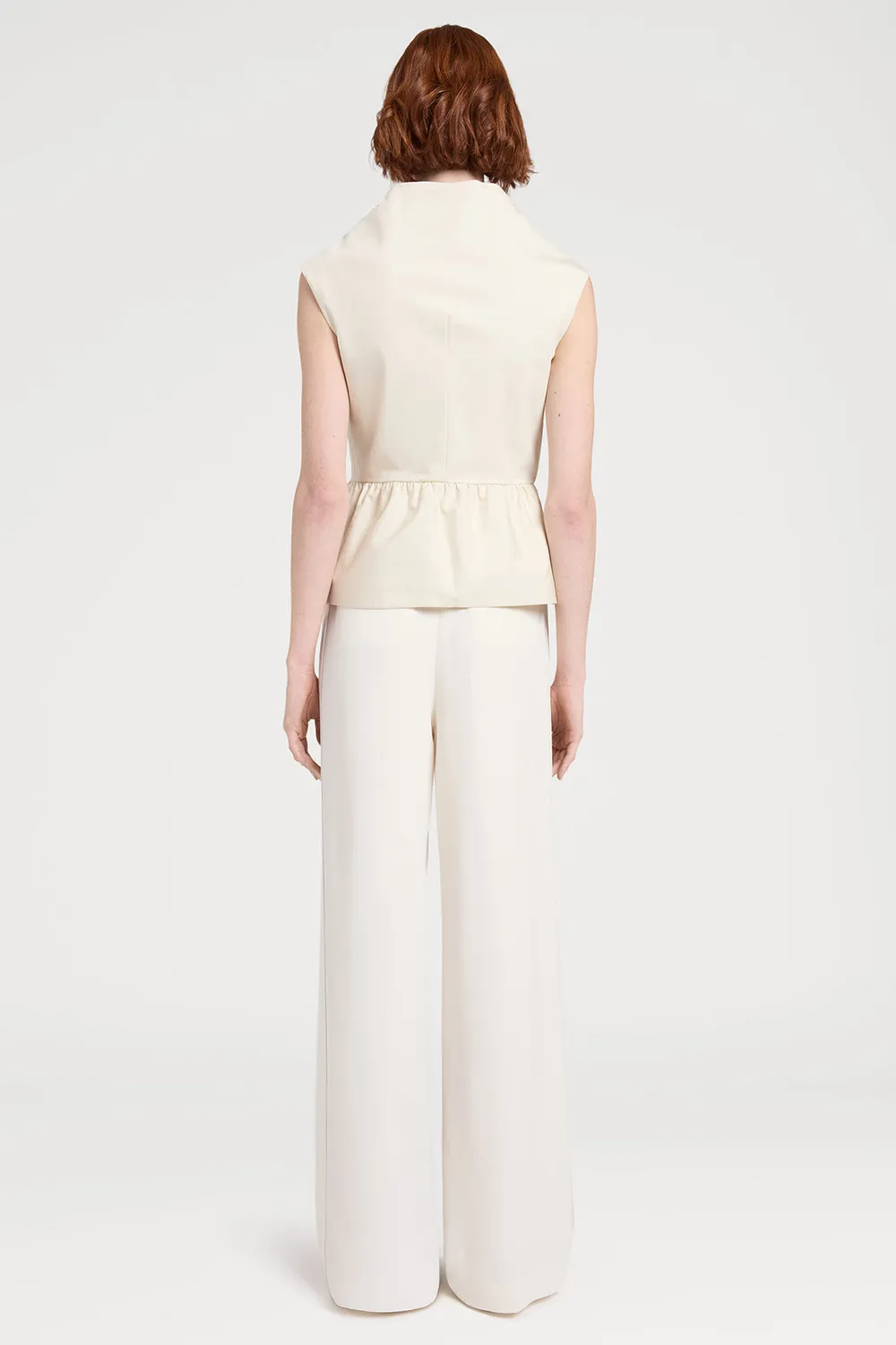 PORTS 1961 top peplum scollo drappeggiato Brich