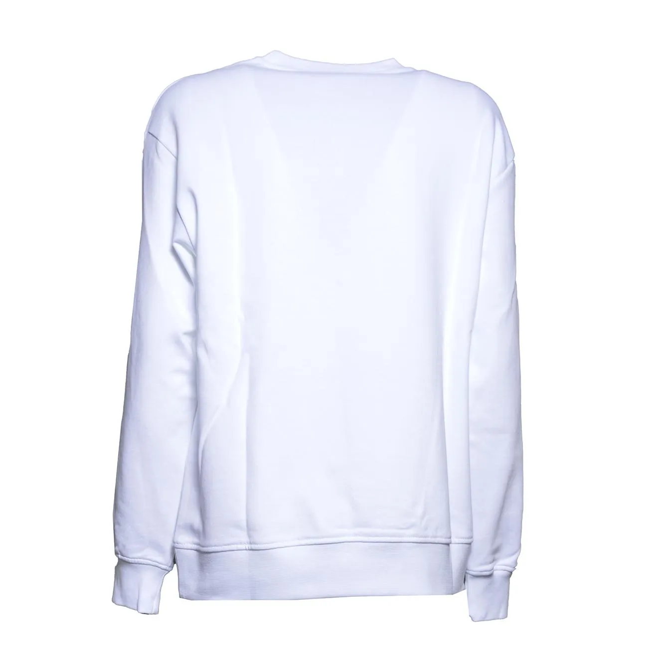 MSGM Junior S6MSJUSW007 felpa bianca cotone