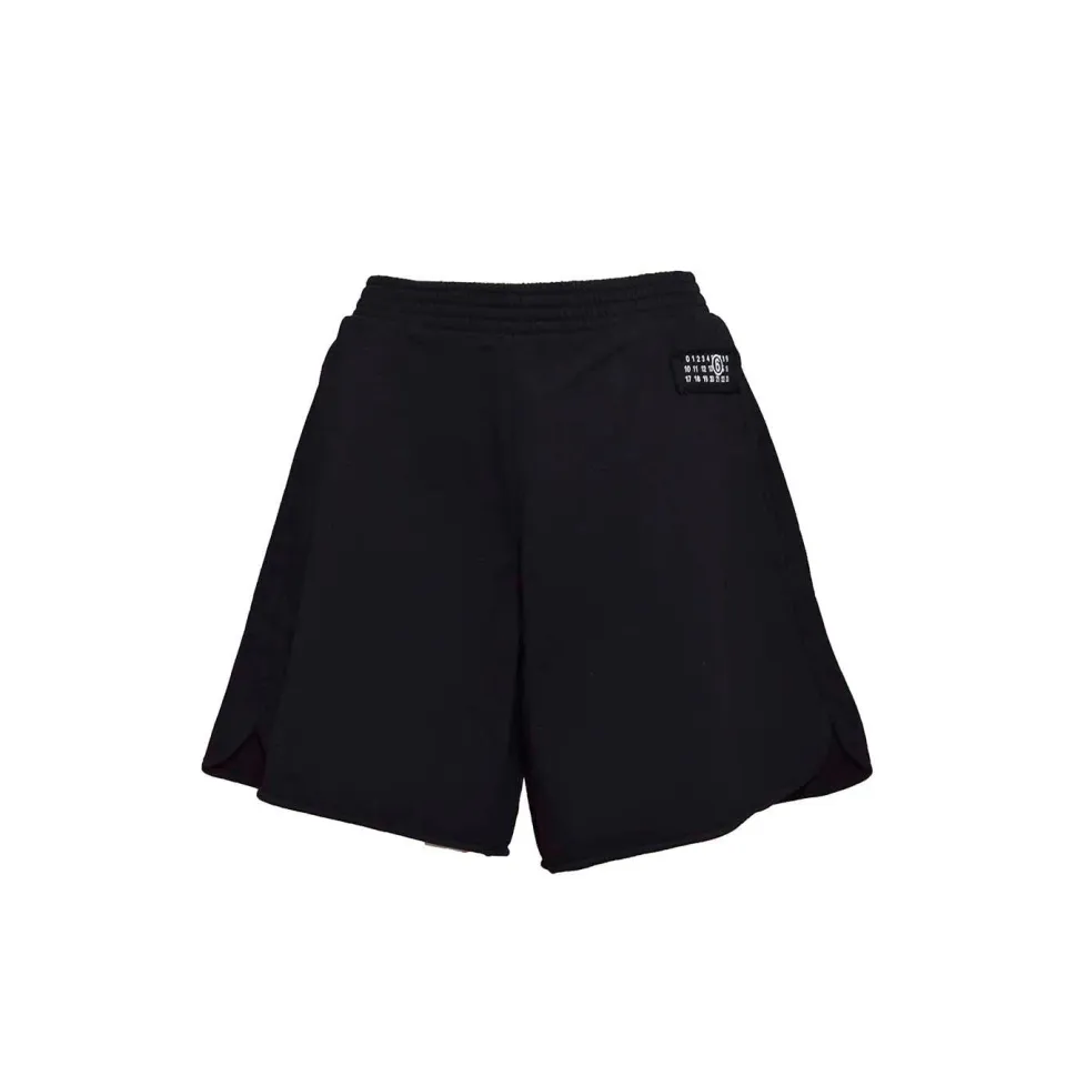 MM6 Maison Margiela Junior M60582MM006 bermuda nero cotone