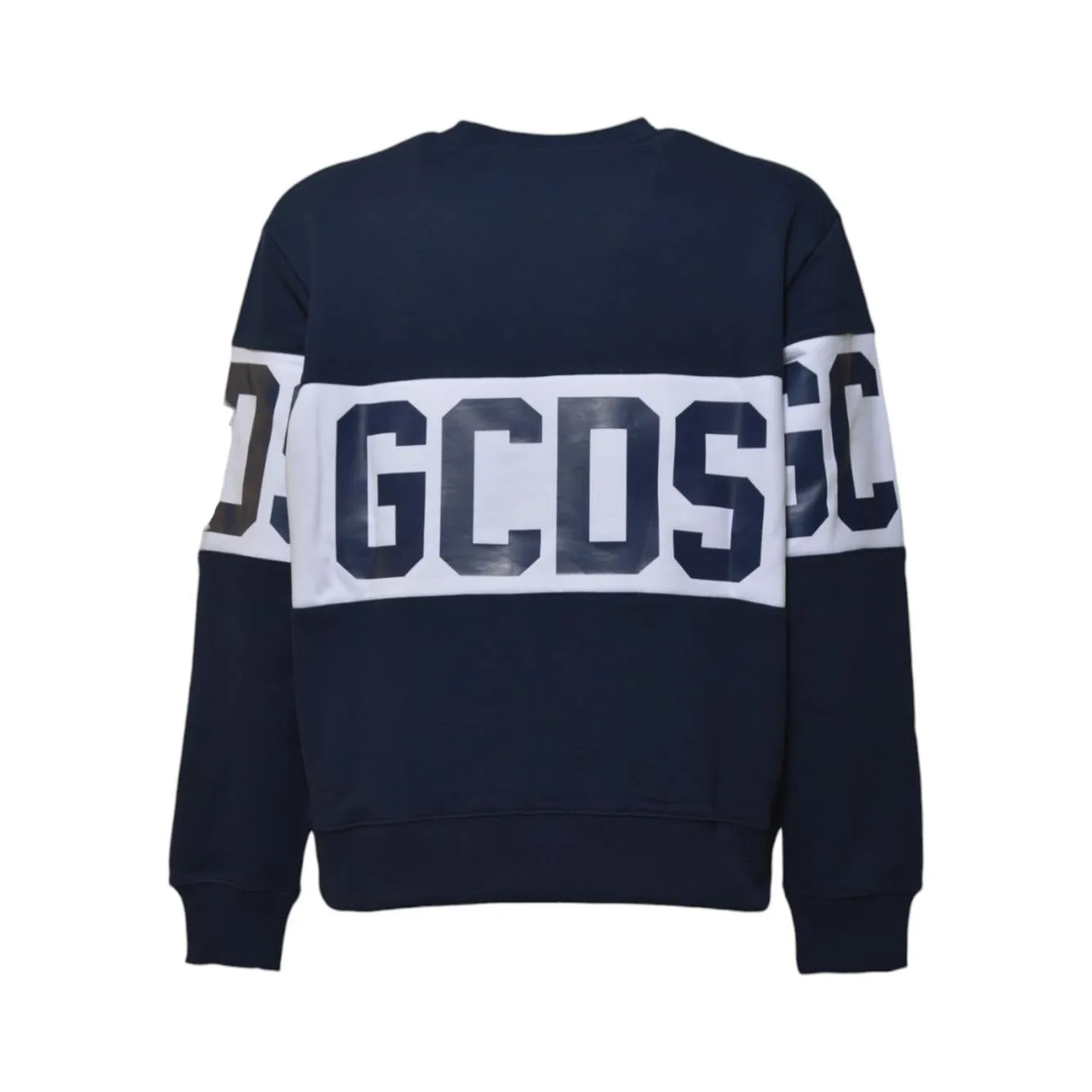 GCDS Band Logo felpa cotone blu chiaro donna
