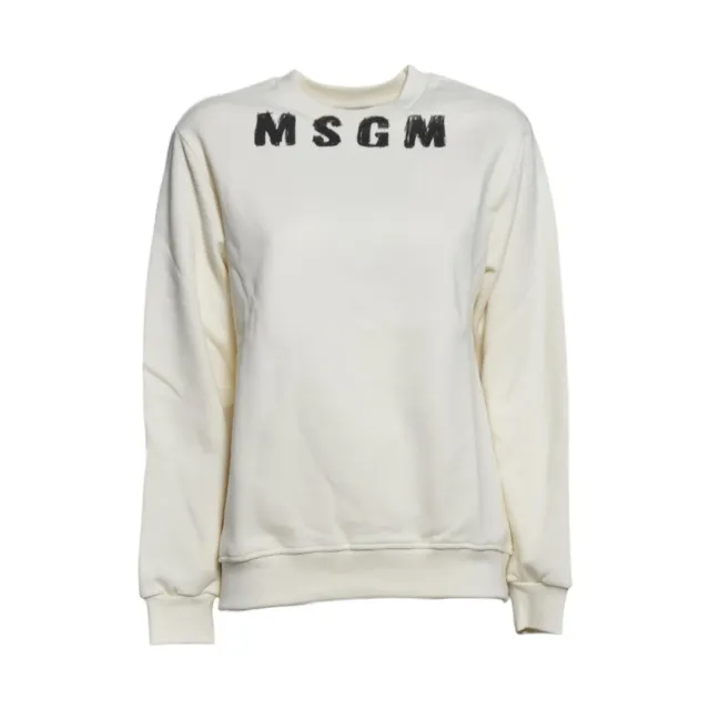 MSGM Junior F6MSJUSW015 Felpa panna cotone 14A
