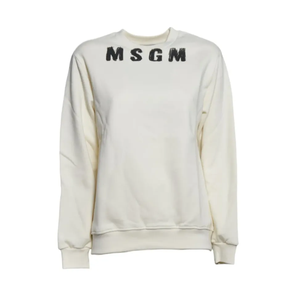 MSGM Junior F6MSJUSW015 Felpa panna cotone 14A