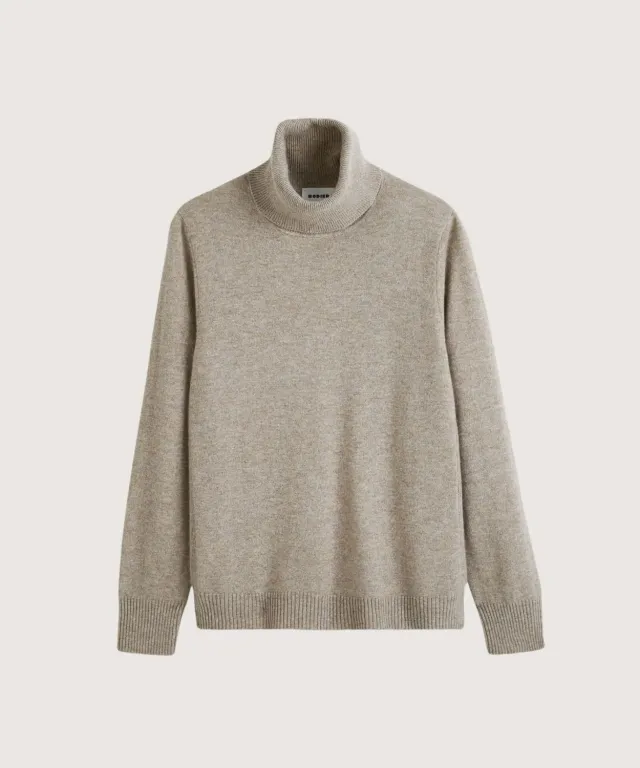 Rodier maglione cashmere dolcevita tortora marrone