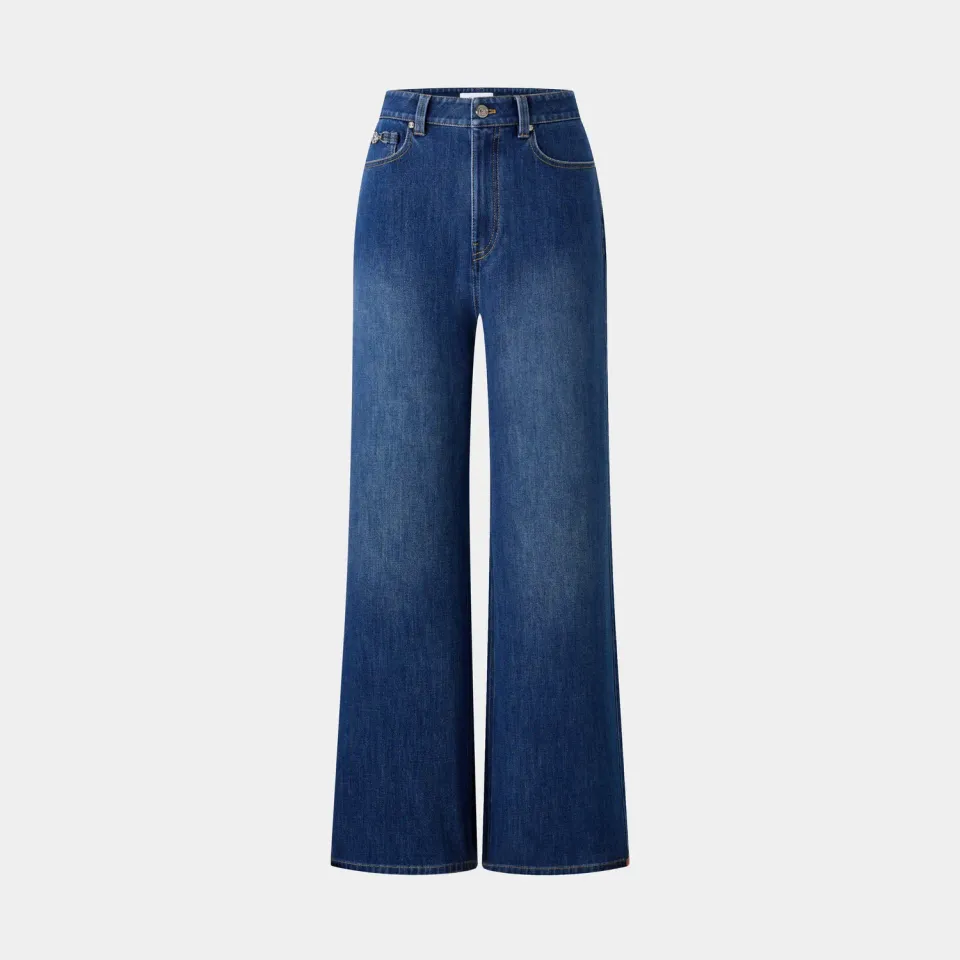 PORTS Wide-Leg jeans baby blue gamba larga