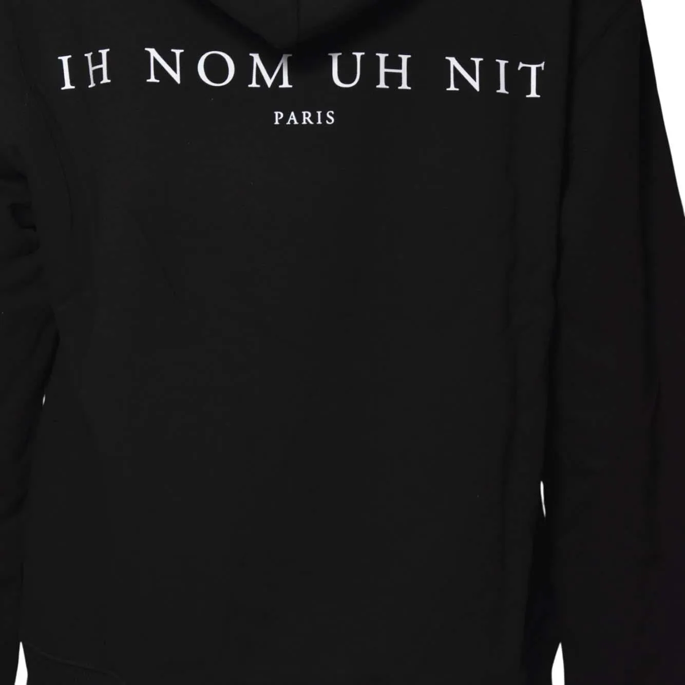 IH NOM UH NIT NUW25255 felpa uomo nera cappuccio