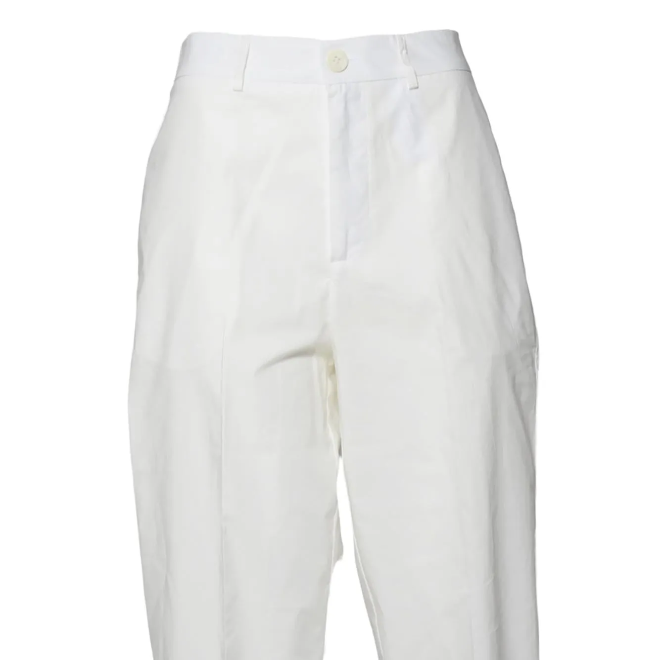 Solotre M1D0149 pantalone bianco gabardina cotone