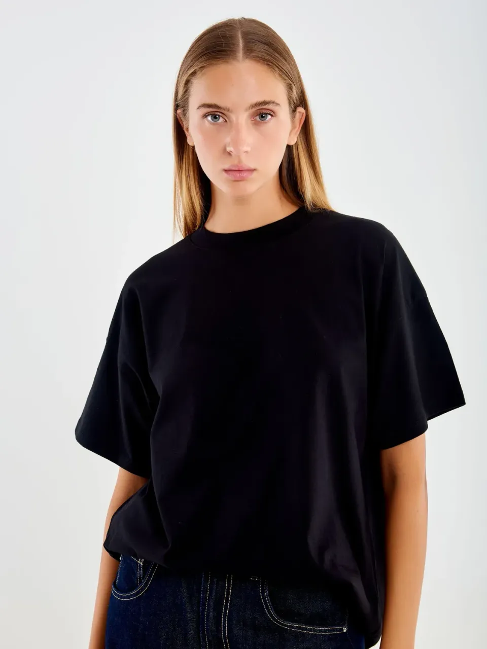Vicolo T-Shirt Over Nera Cotone Unica