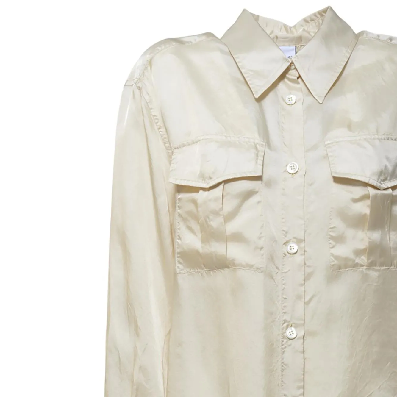 Aspesi Cruise G5489C328 blusa raso ecrù