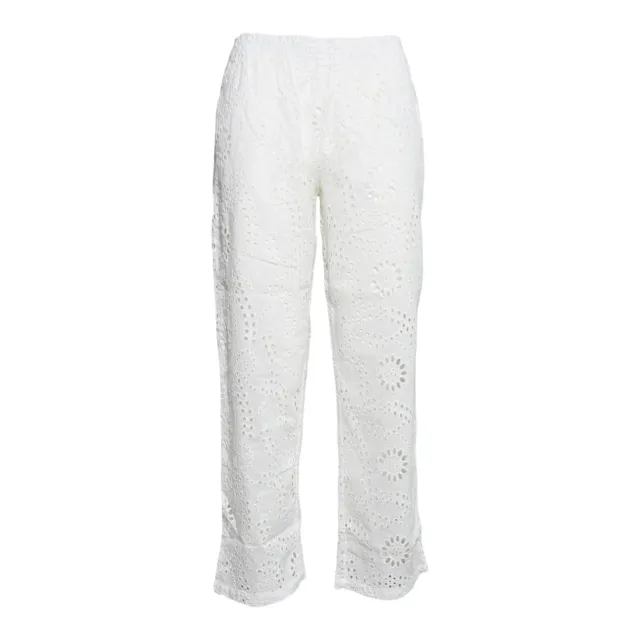 Saint Barth Patricia PAE001 pantalone bambina bianco cotone