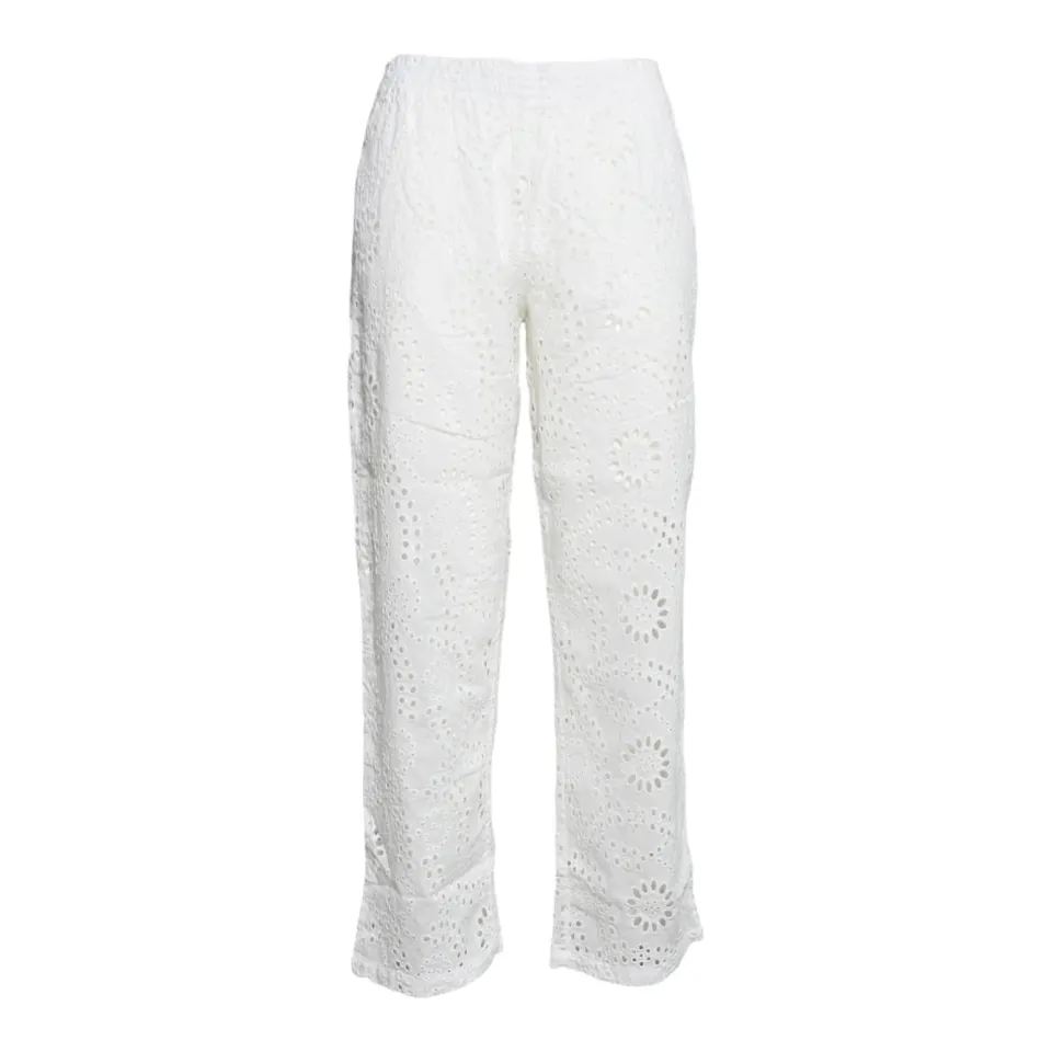 Saint Barth Patricia PAE001 pantalone bambina bianco cotone