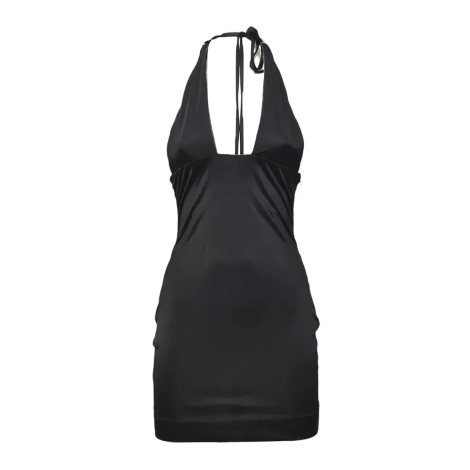 Dsquared2 S72CV0637S24586 abito jersey nero viscosa