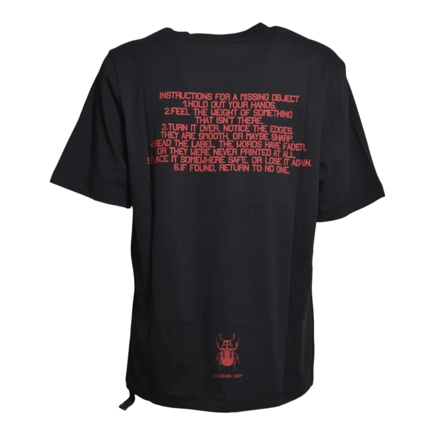 OAMC PCM3OT01DJE001 t-shirt nera stampa stencil uomo