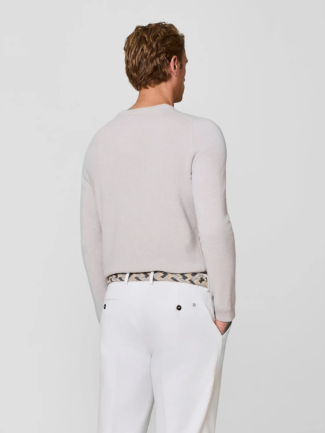 Paul Taylor Girocollo Cashmere Lana Burro Doppio Collo