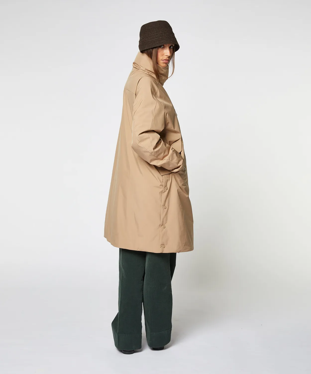 Rodier trench impermeabile imbottito beige kv