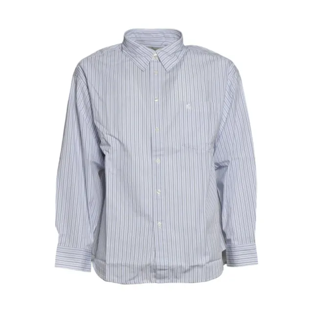 Carhartt WIP I036796 Keene camicia bianco azzurro
