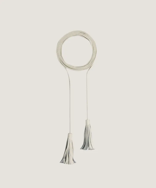 Rodier Cintura Pelle da Legare Bianco Ecru 300 cm