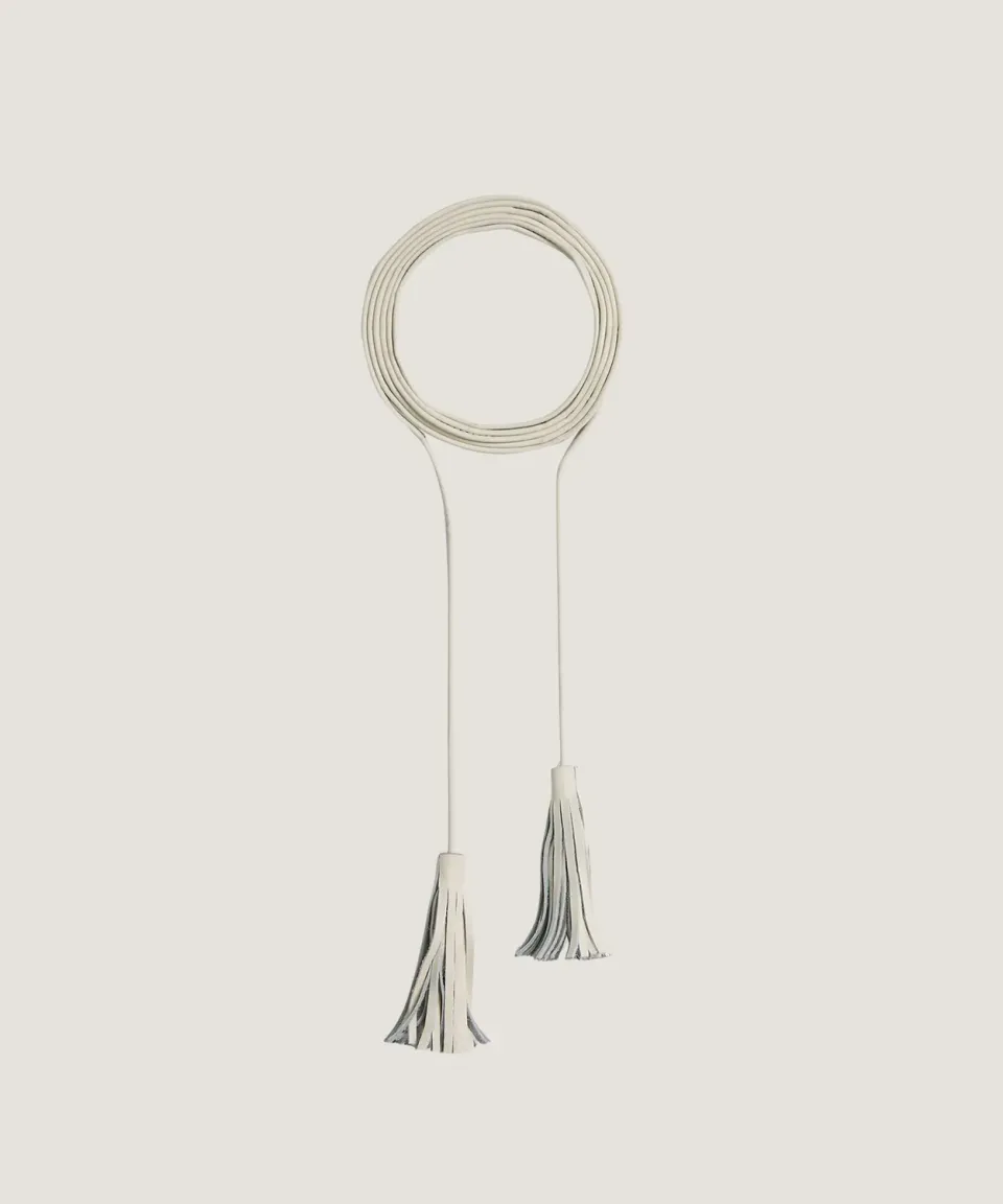 Rodier Cintura Pelle da Legare Bianco Ecru 300 cm