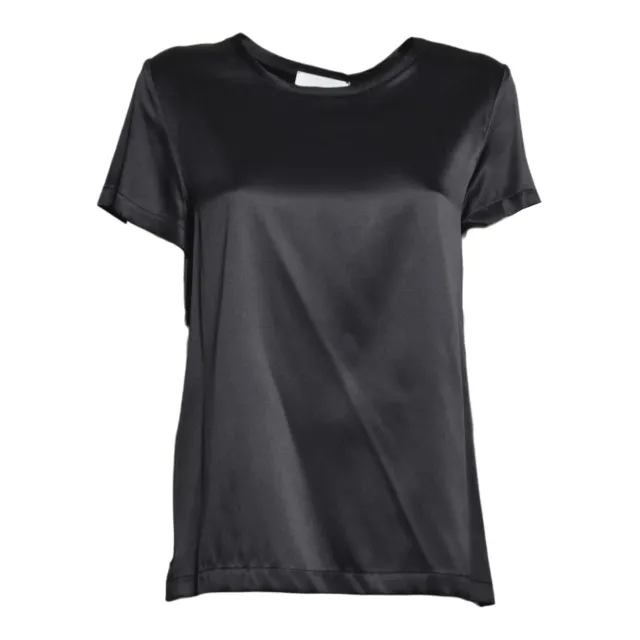 Solotre M1AB0173 t-shirt seta nera