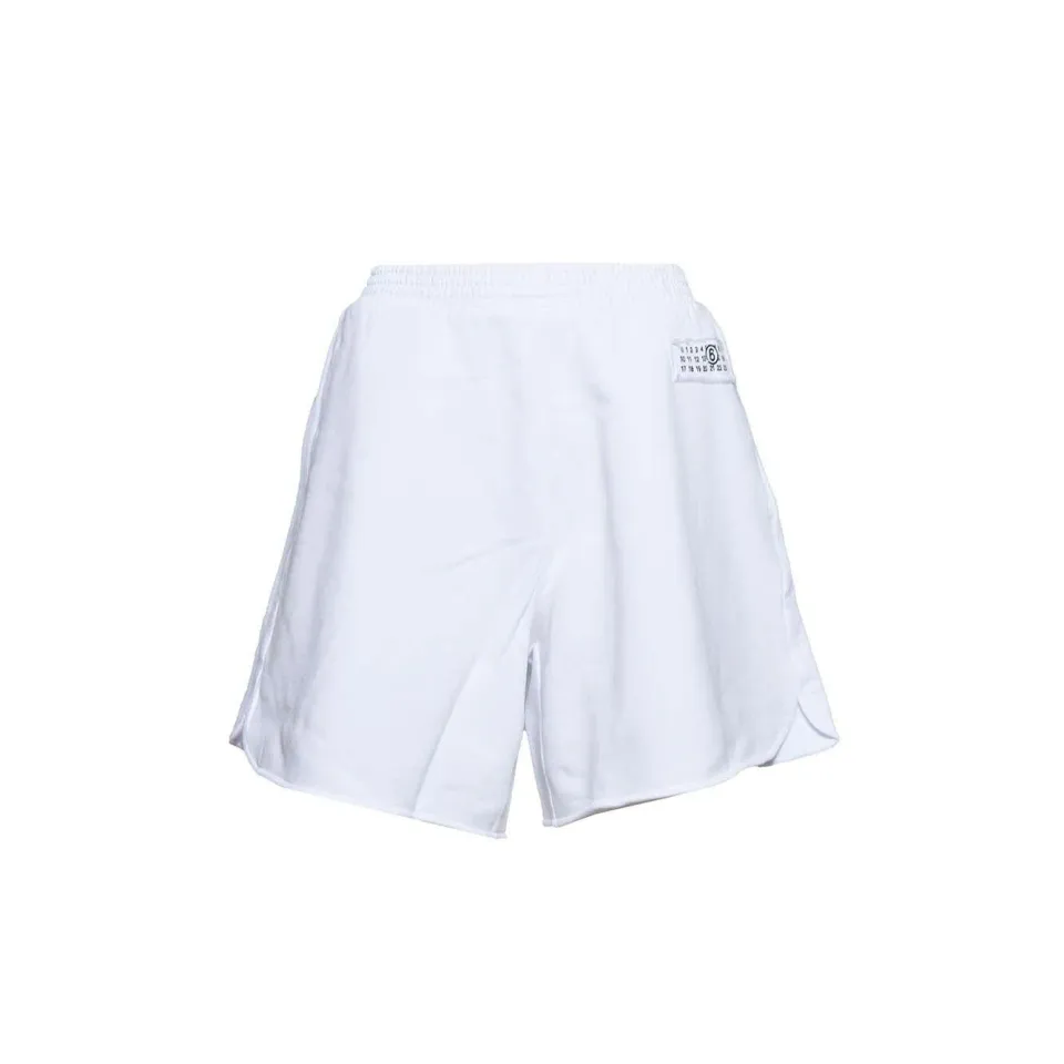 MM6 Maison Margiela Junior Bermuda M60582MM006 Bianco Logo