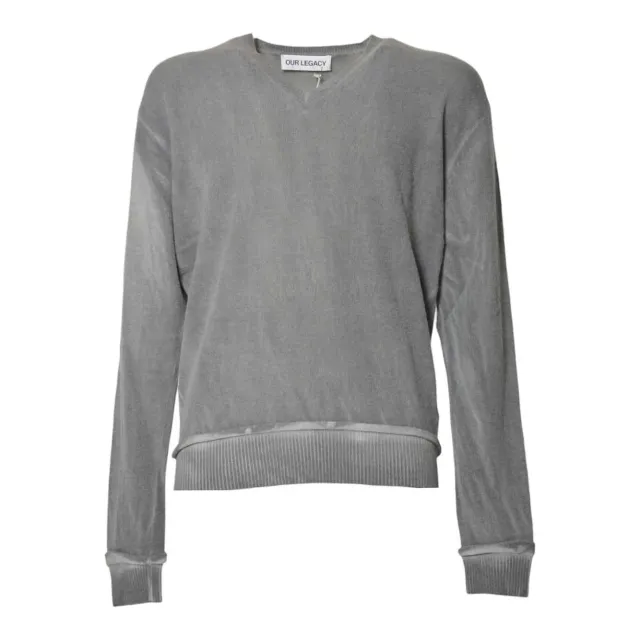 Our Legacy M4253PGS maglia scollo V grigia 50 lana