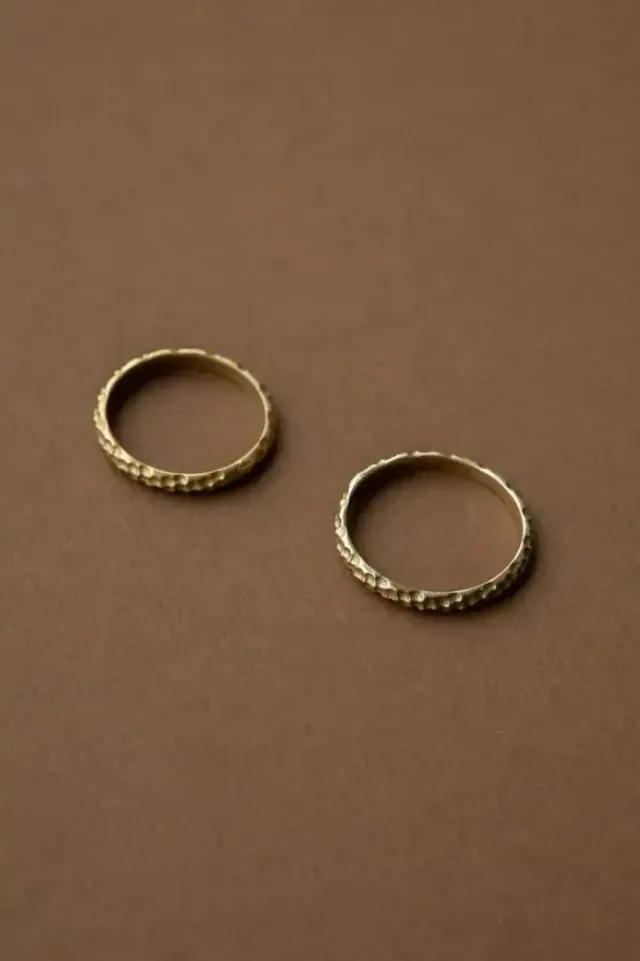 Jyoti - Fair Works Binduu anello ottone martellato