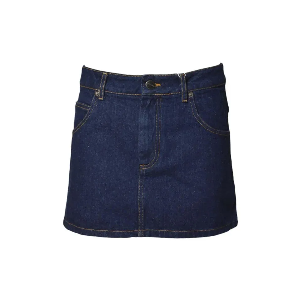 Charles Jeffrey Loverboy minigonna denim blu patch maglia XS