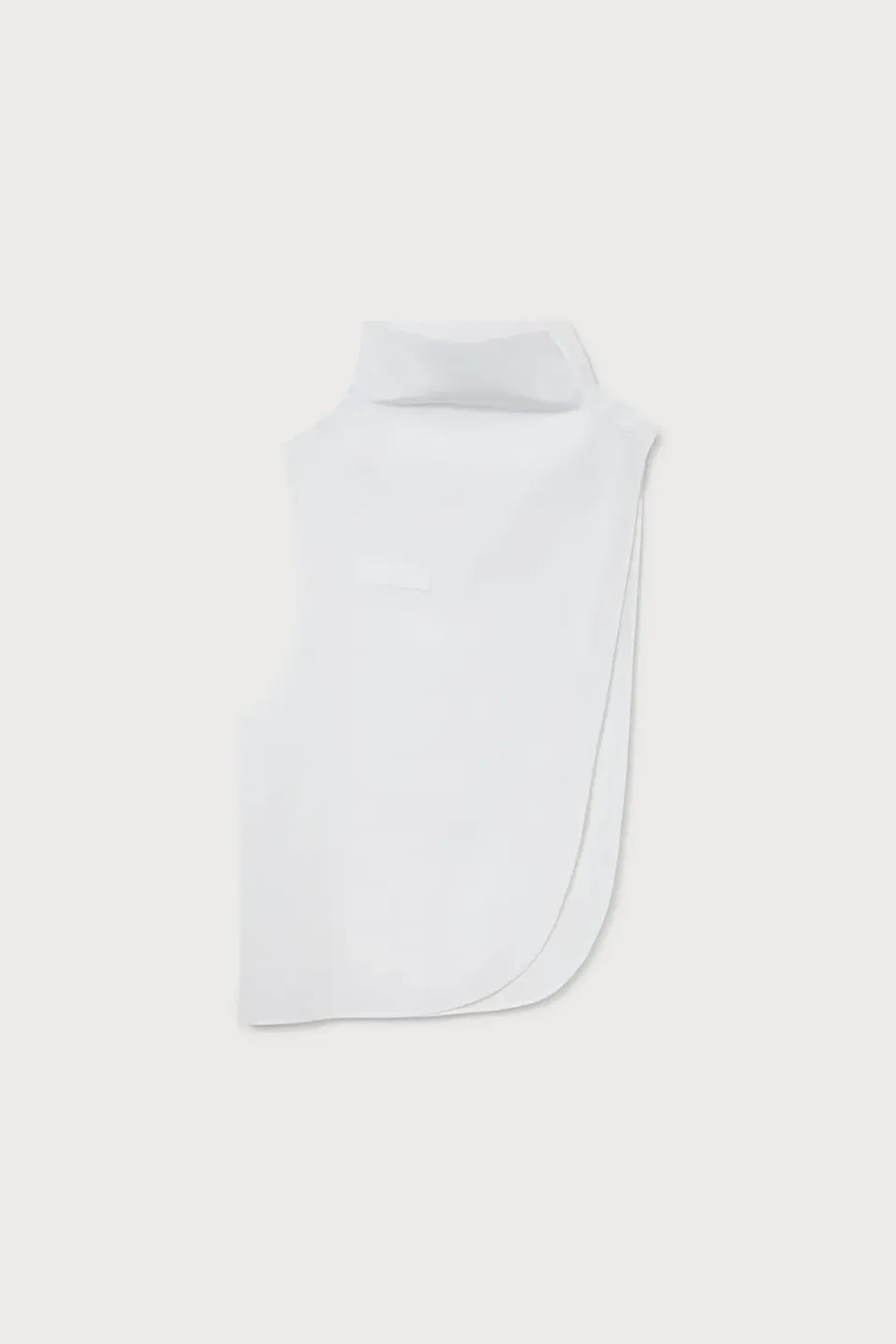PORTS Cotton Asymmetric gilet bianco ottico