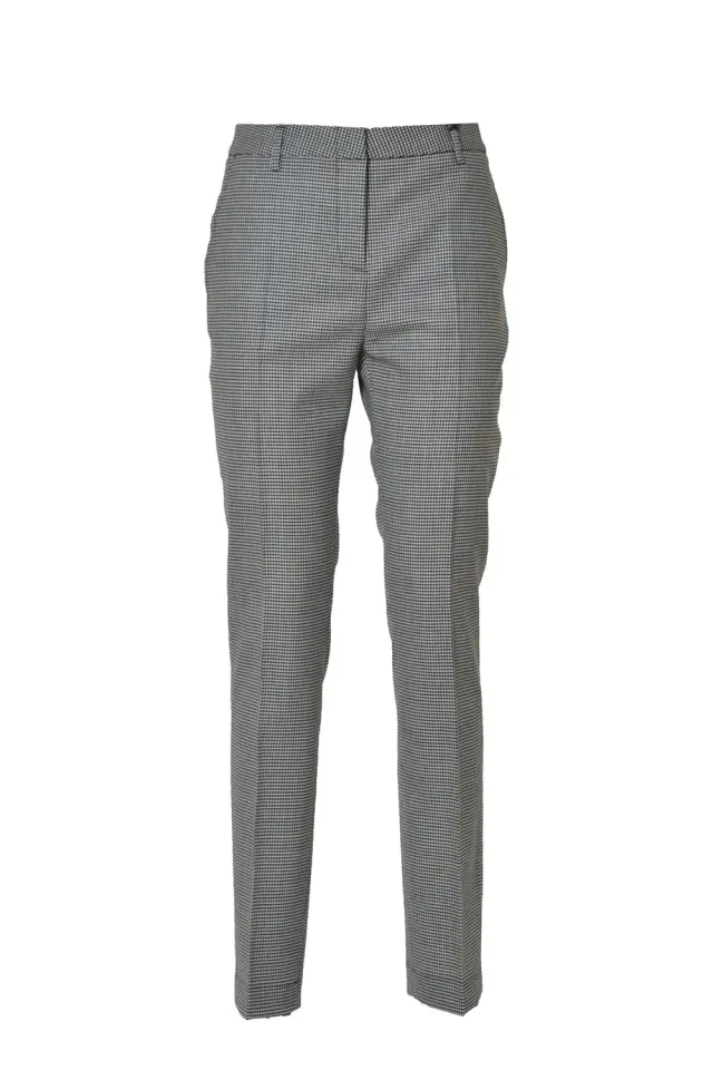 Tonello 02P53207396U pantalone slim pied-de-poule