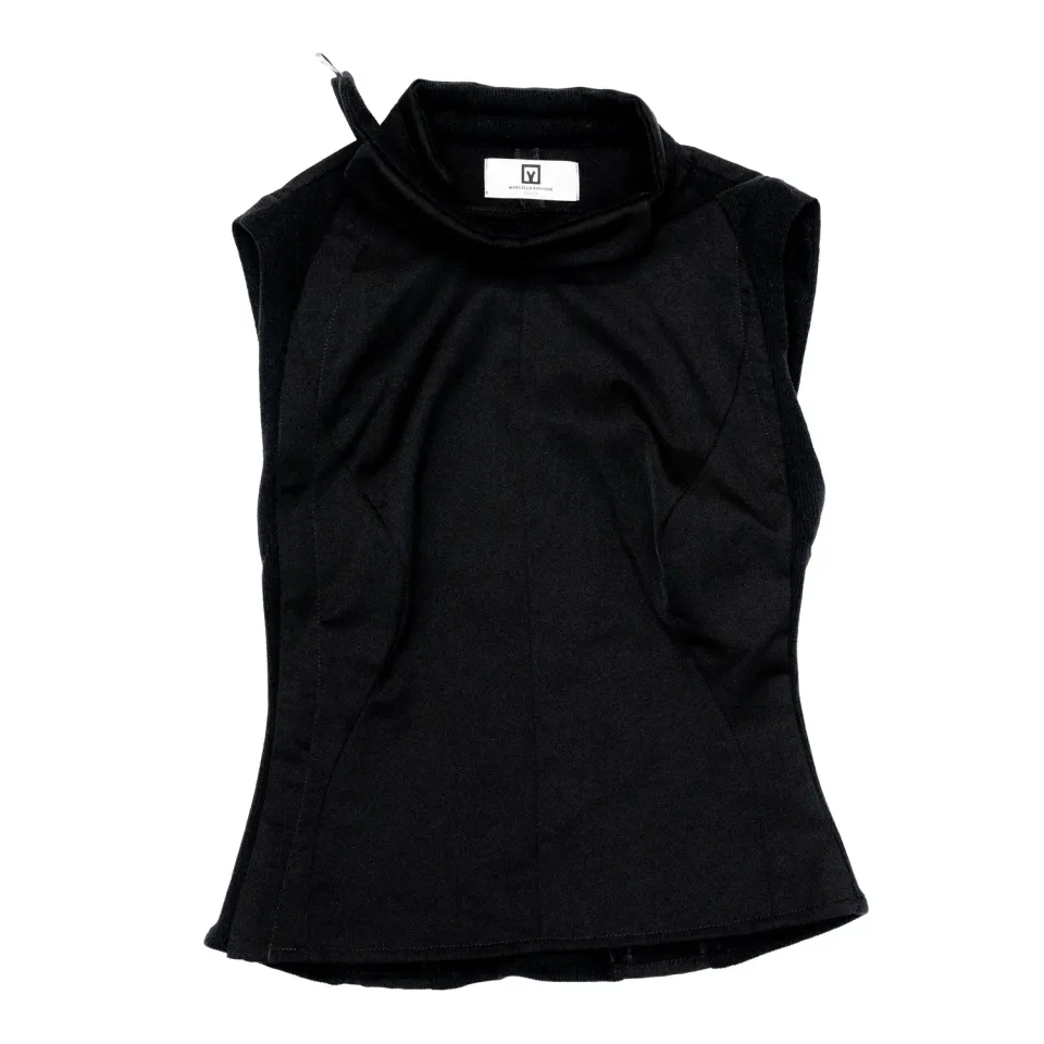 Marcello Pipitone Eclisse top smanicato cotone con zip