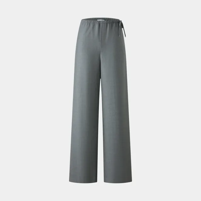 PORTS pantaloni palazzo drawstring grigi vita elasticizzata