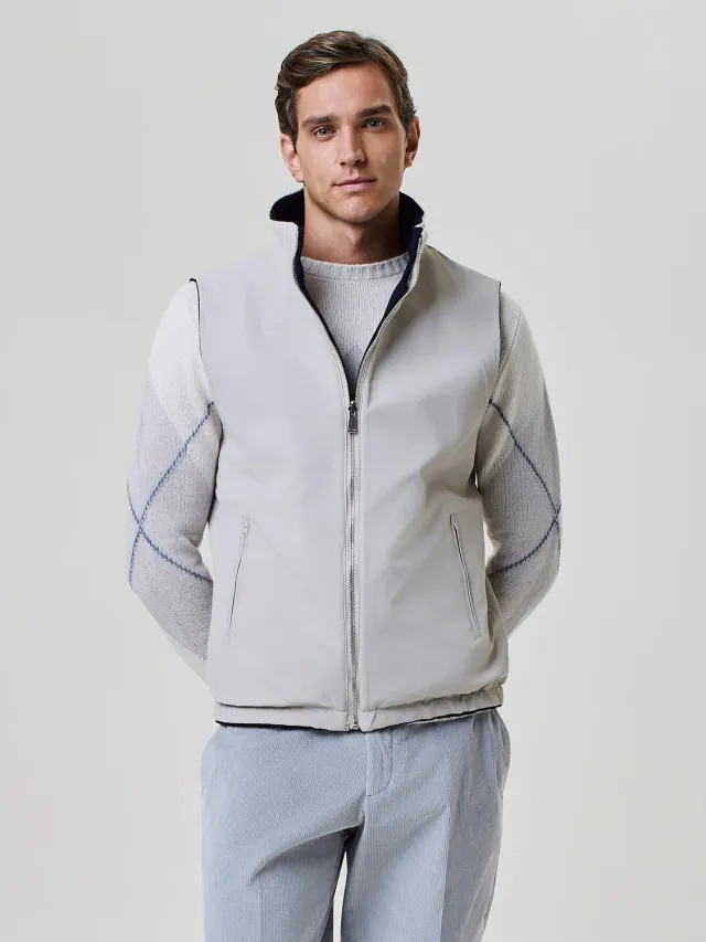 Paul Taylor Smanicato Reversibile Velour Lana Blu