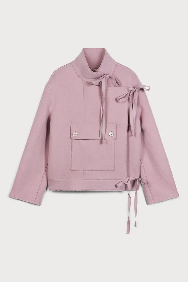 Ports 1961 Tie Knot giacca lana rosa con nodo