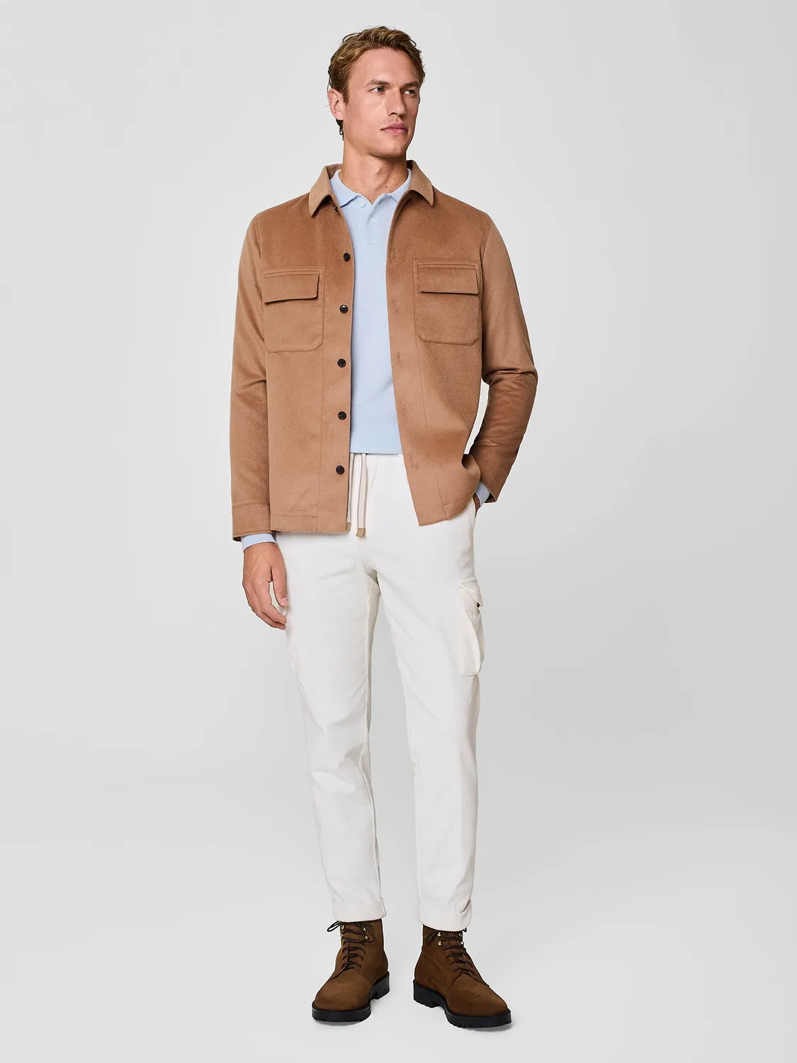 Paul Taylor Polo Maglia Cashmere Lana Sky