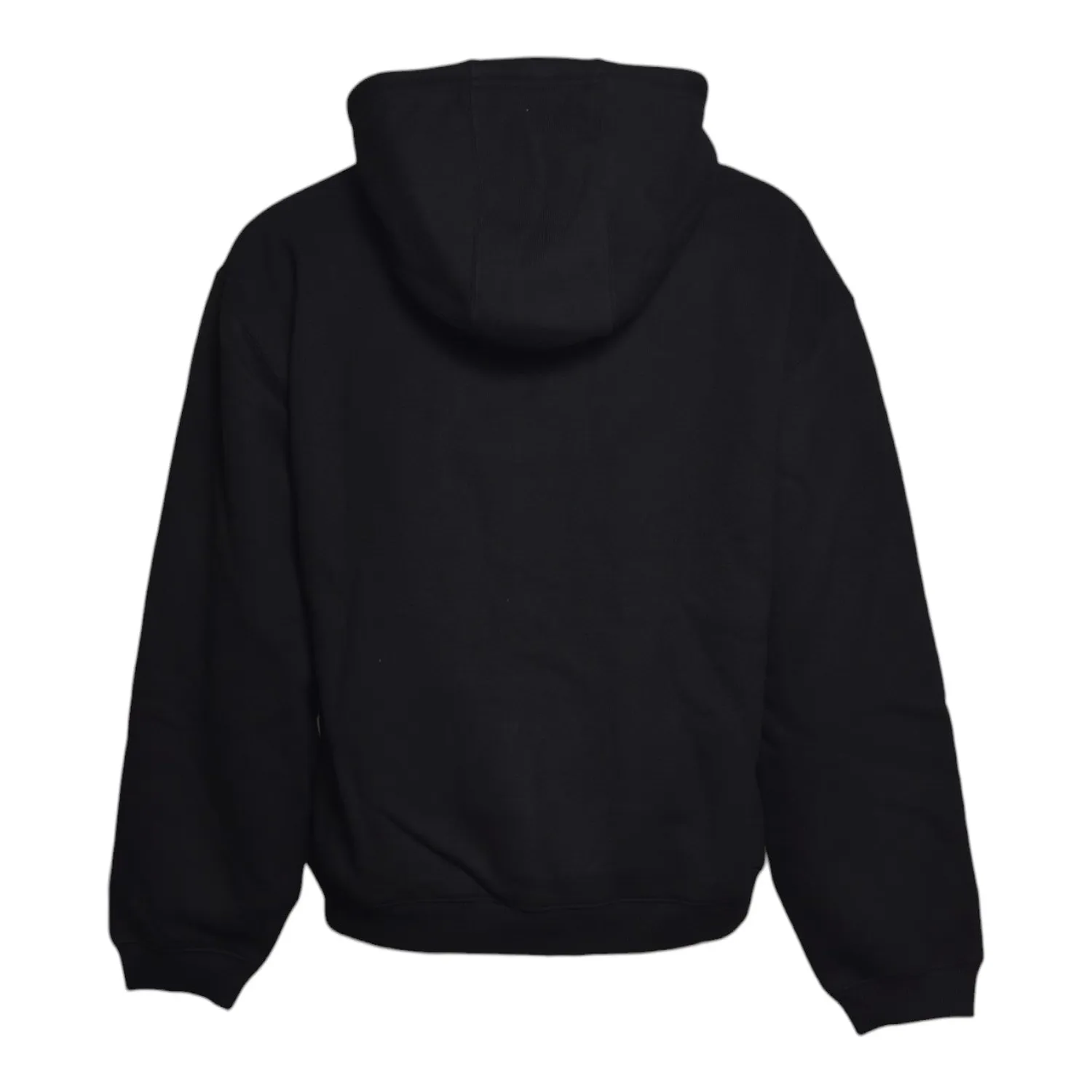 Carhartt Wip I037114 felpa zip nera cappuccio cotone