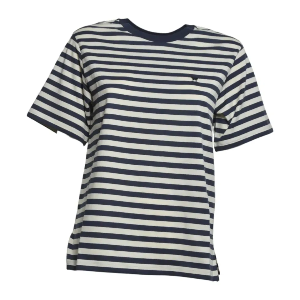MaxMara Weekend Venaco t-shirt donna blu ecrù cotone