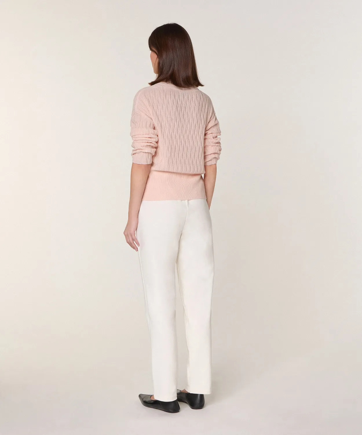 Rodier Top Avvolgente Lana Merino Avorio