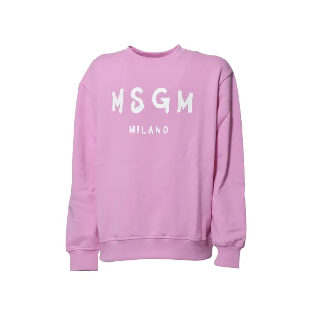 MSGM Junior S5MSJUSW050 MS003 felpa rosa cotone