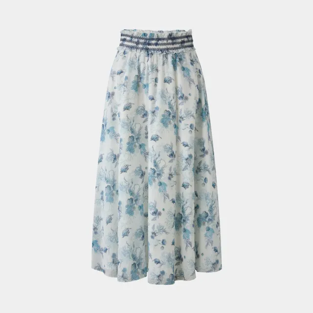 PORTS gonna midi fantasia botanica Cream Print
