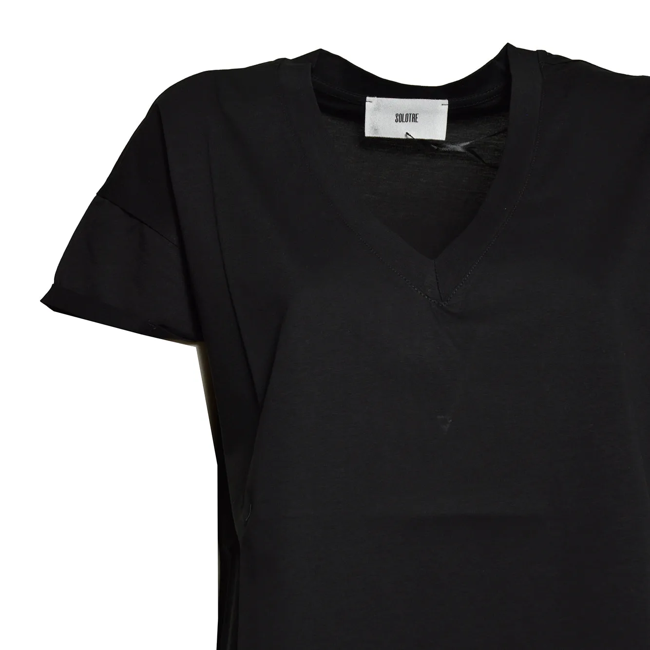 Solotre M1AB0191A99 t-shirt nero cotone