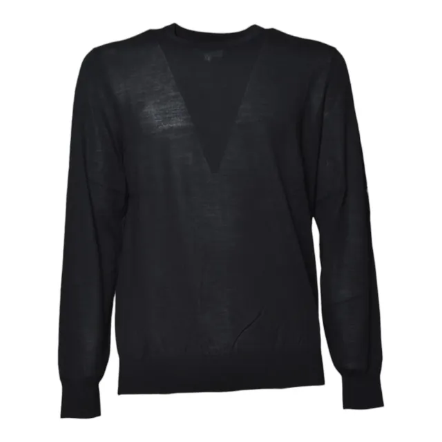 Saint Barth REGE013 maglione merino nero girocollo