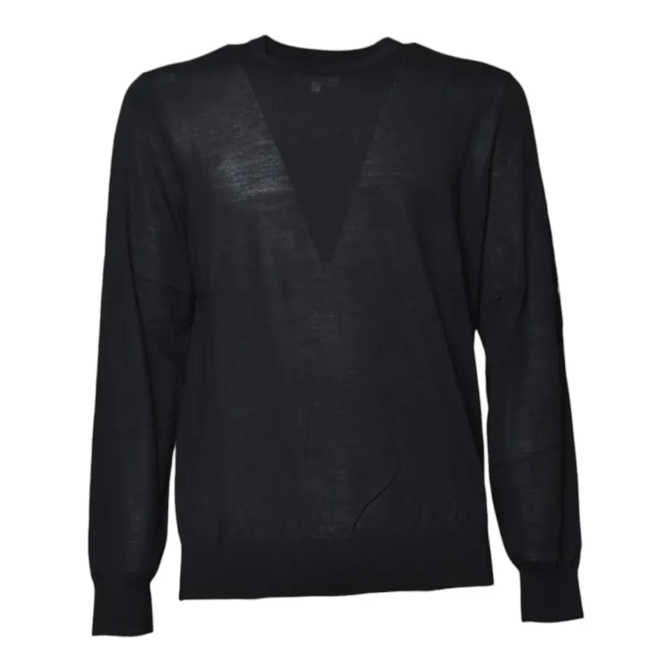 Saint Barth REGE013 maglione merino nero girocollo