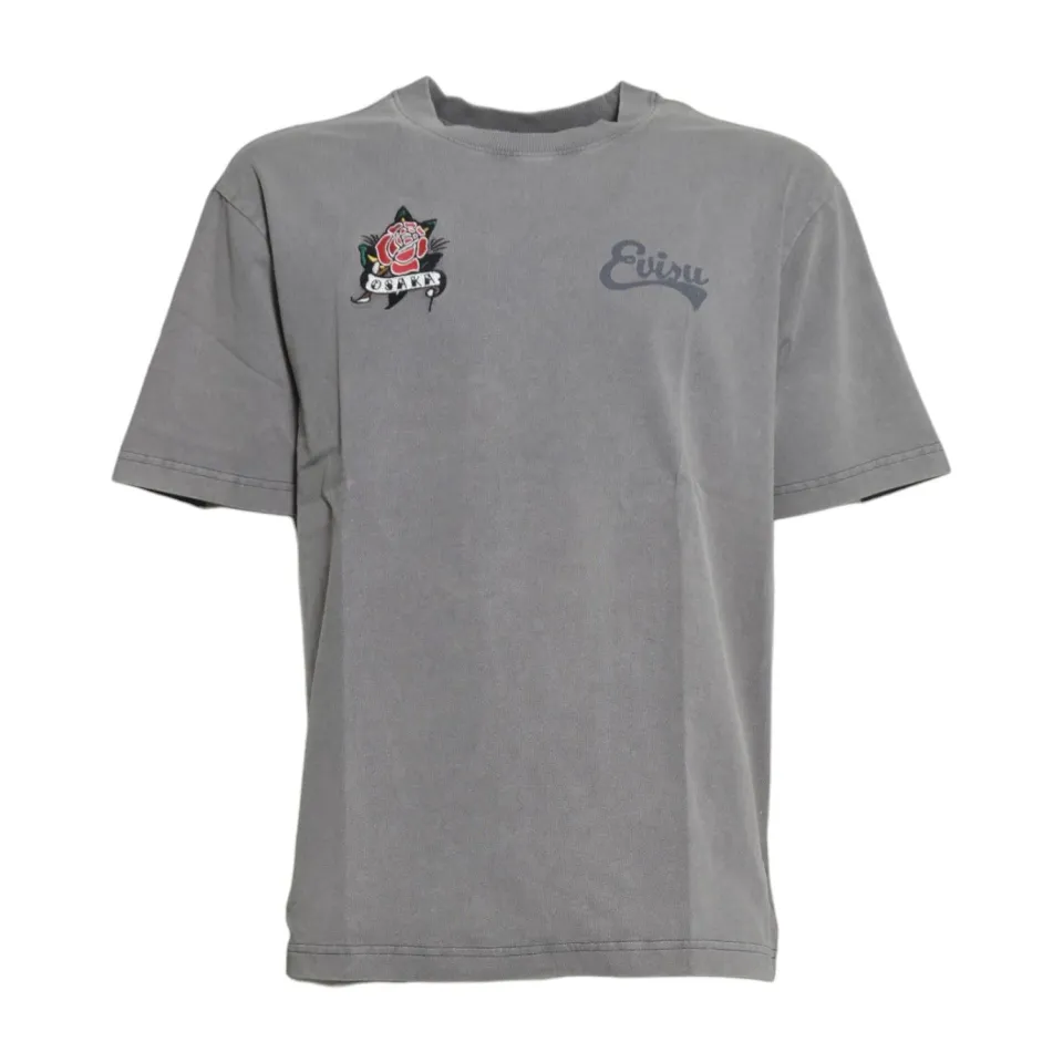 Evisu Osaka Rose 2EAEJM6TS6099 t-shirt uomo grigia