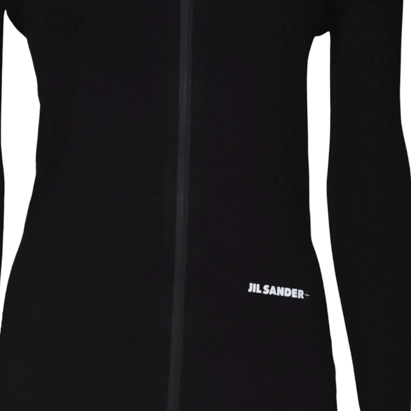 Jil Sander J40HP0007J15410 cardigan nero zip donna