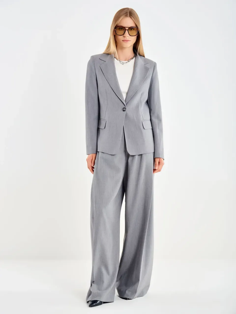Vicolo Giacca Modello Slim blazer grigio