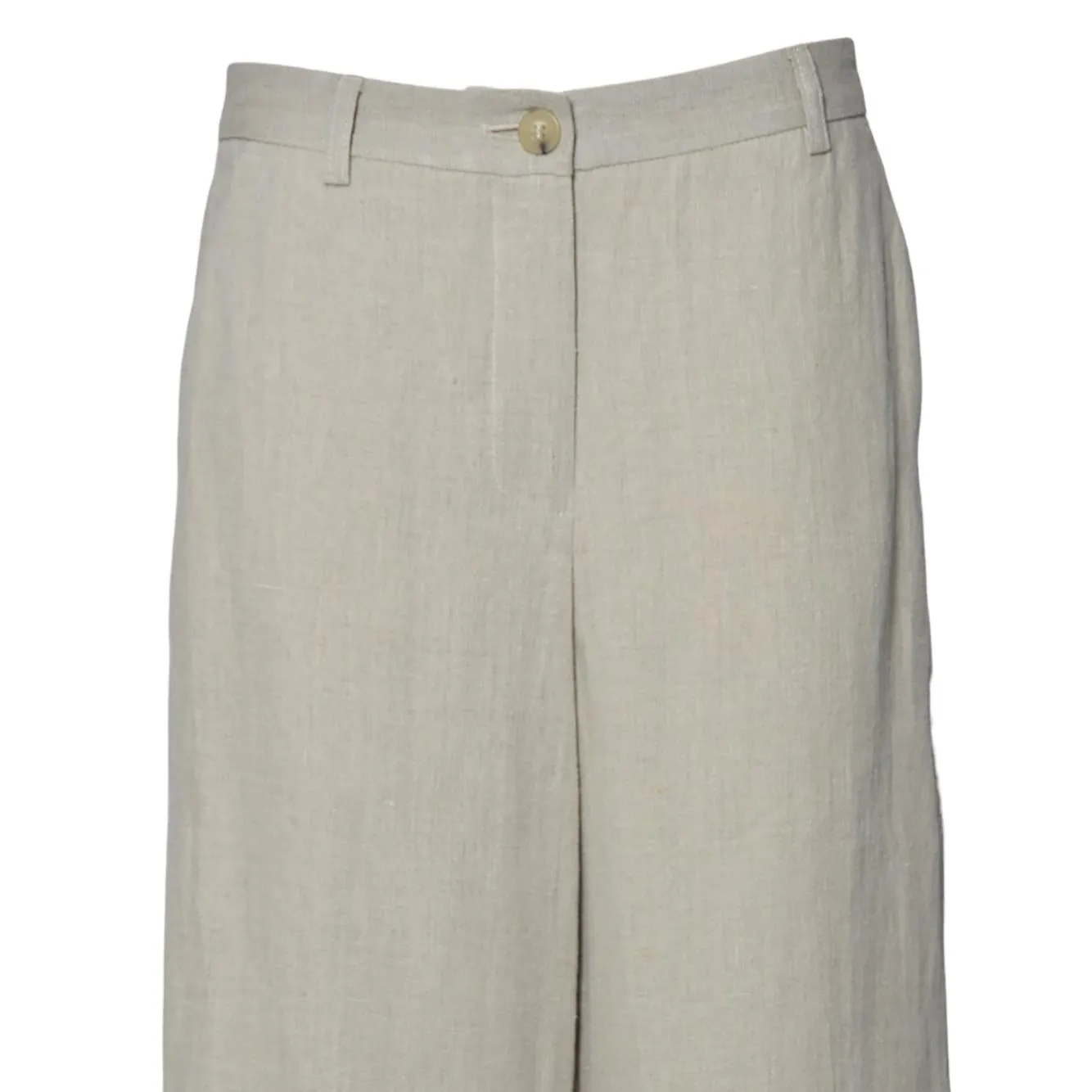 Solotre M1D0033 pantalone wide leg lino sabbia 46
